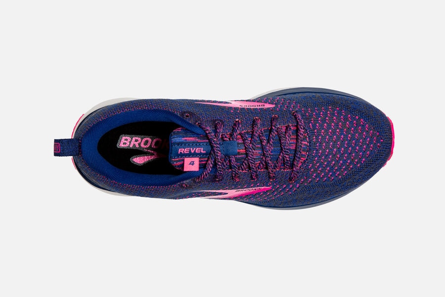 Brooks Revel 4 Road Löparskor Dam - Blå/Rosa - 3097-AJQER